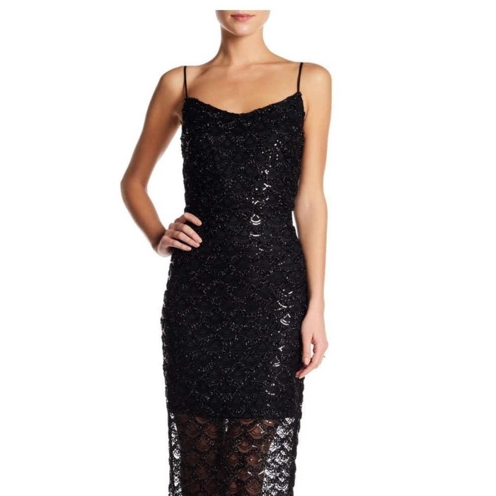 Hope & Harlow Black Sequin Dress Size 12
